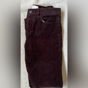 Talbots brown corduroy jeans.